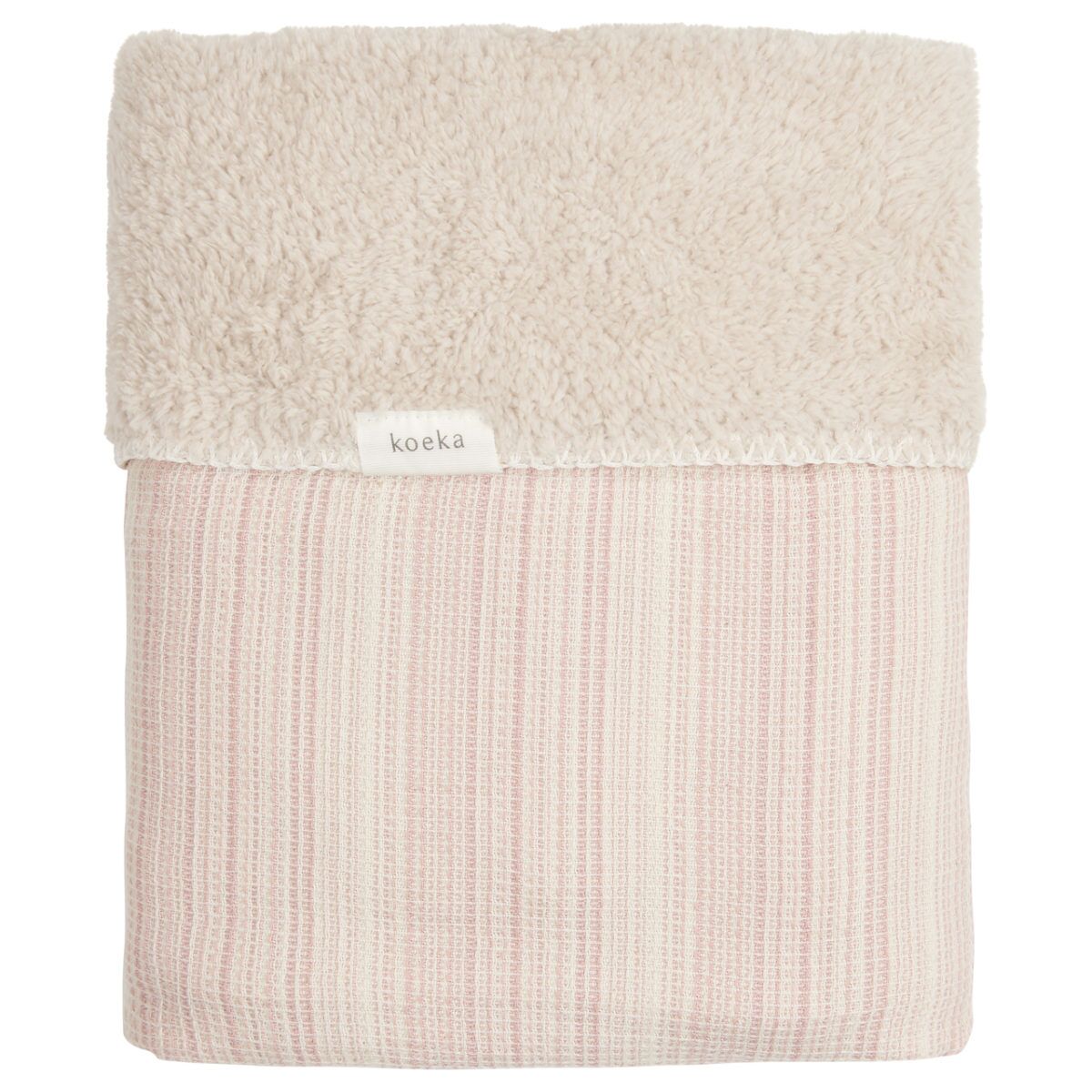 koeka Babydecke Plüsch Maui „old pink:soft sand“ 75x100cm