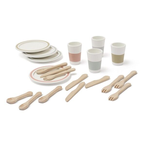 Kids Concept Geschirr-Set Bistro aus Holz, 20-teilig