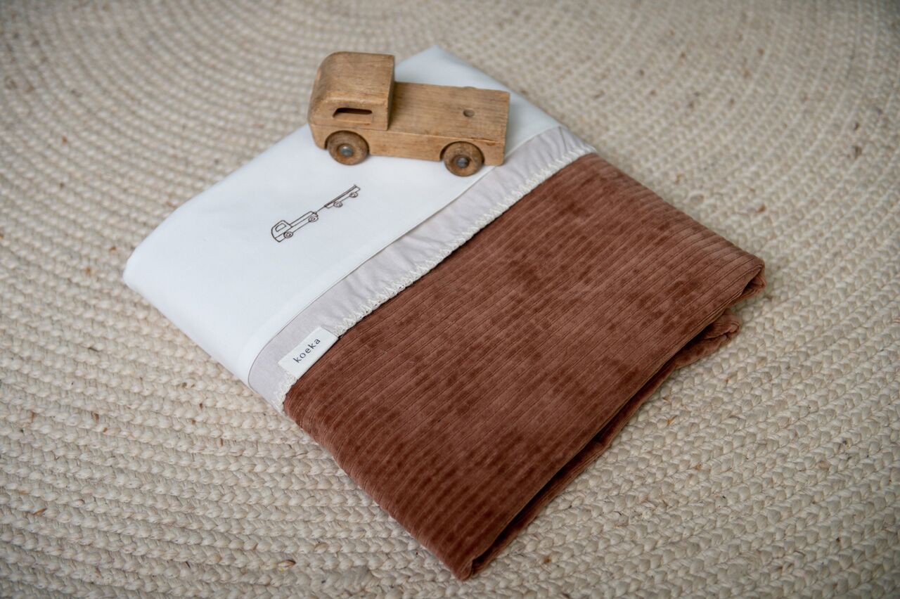 koeka Babydecke Vik, Flanell, hazel, 75x100cm 03