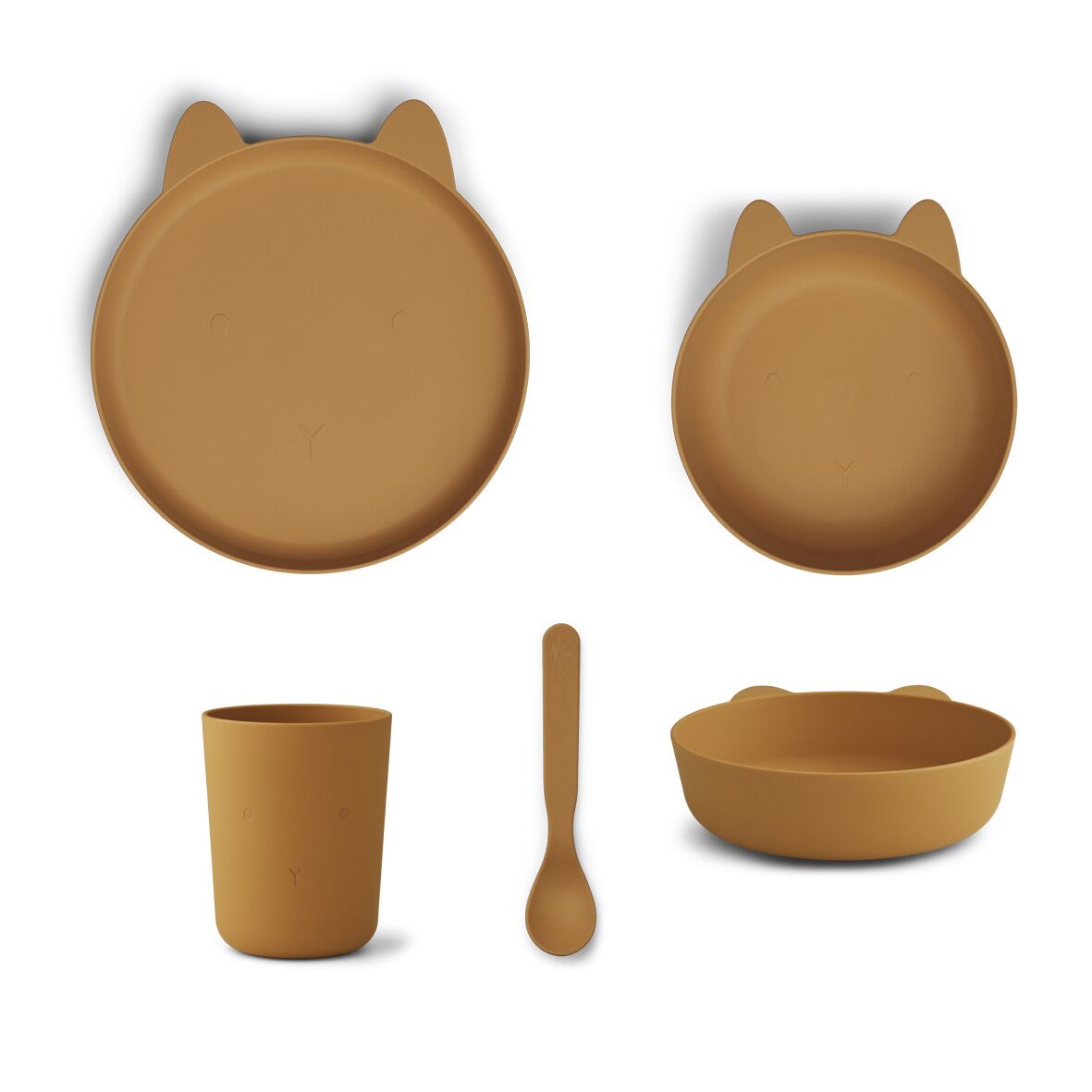 Liewood Paul Kindergeschirr-Set aus PLA „Rabbit mustard“ 01