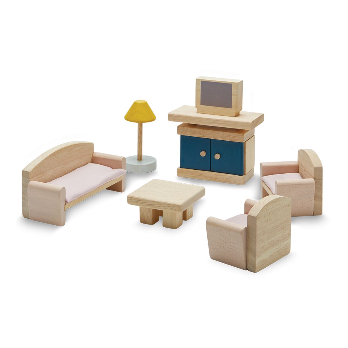 PlanToys Wohnzimmer „Orchard“ Puppenhausmöbel-Set 01