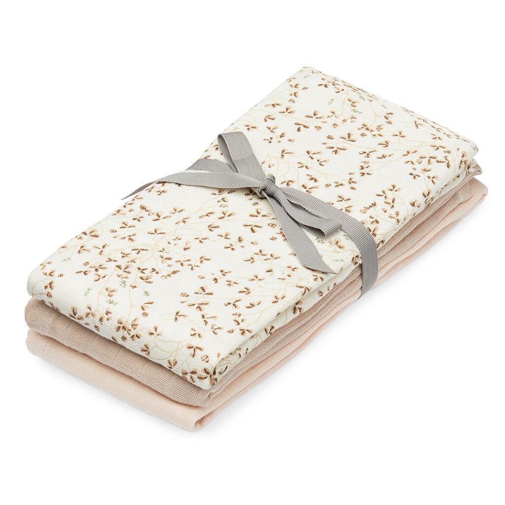 Cam Cam Mulltuch „Mix Lierre, Almond, Hazel“, 3er-Set, GOTS, 70x70cm