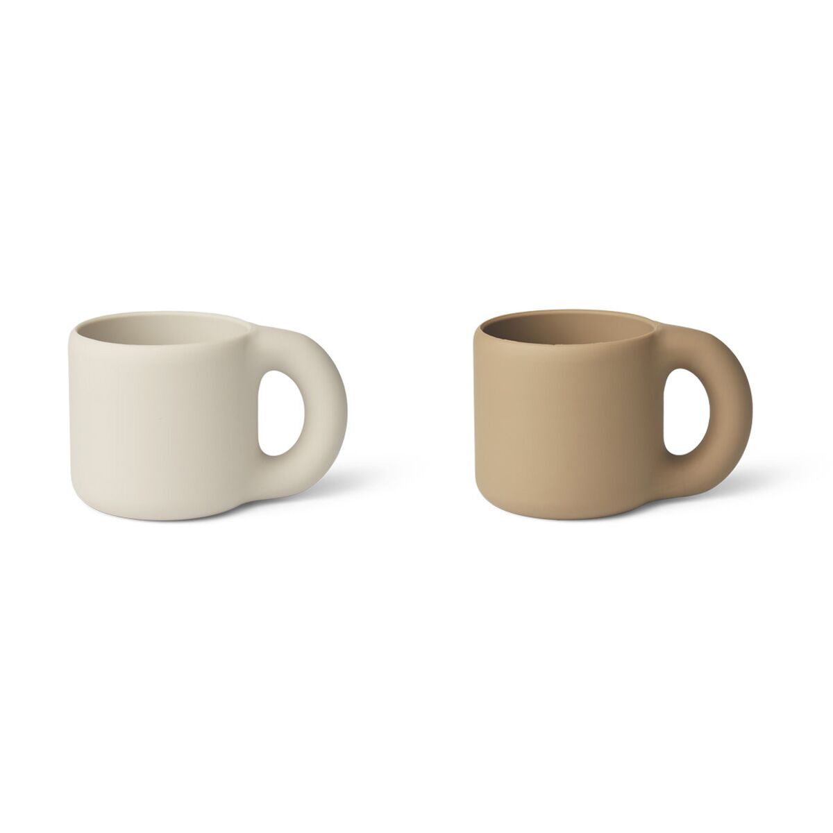 Liewood Kylie Silikon Kinderbecher-Set „Sandy : oat mix“, 2er-Set 01