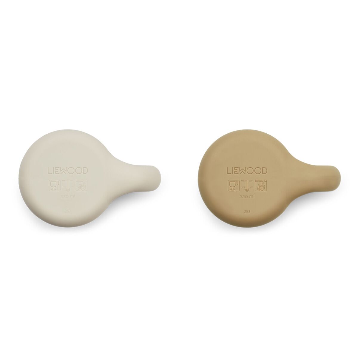 Liewood Kylie Silikon Kinderbecher-Set „Sandy / oat mix“, 2er-Set – Bild 2