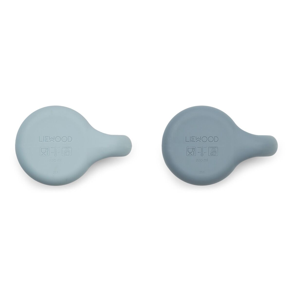 Liewood Kylie Silikon Kinderbecher-Set „Sea blue / whale blue mix“, 2er-Set – Bild 2