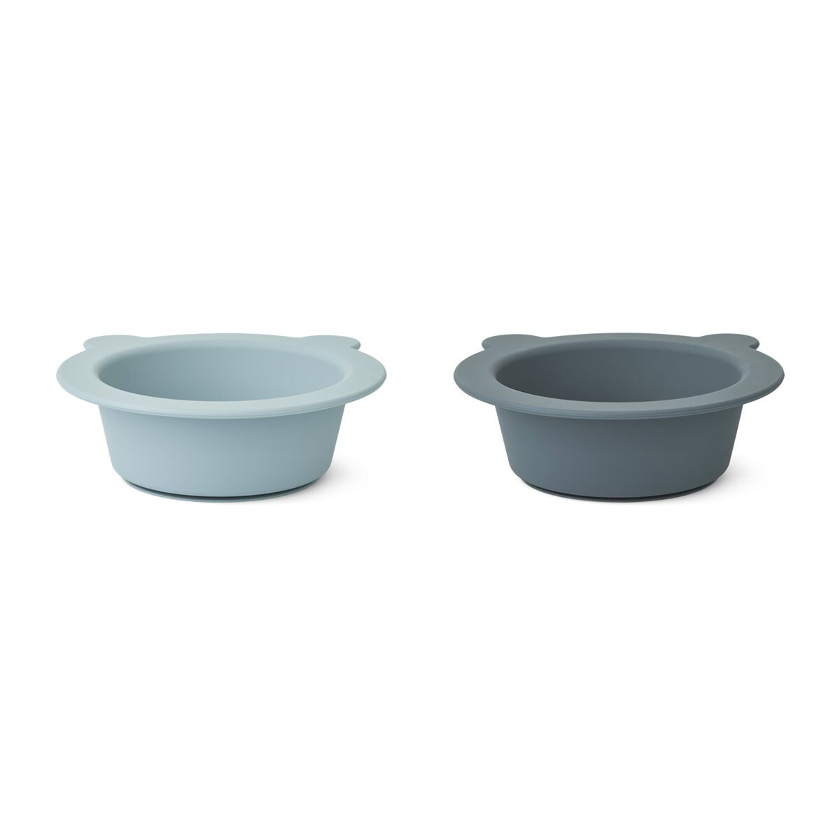 Liewood Peony Babyschüssel mit Saugnapf „Sea blue/whale blue mix“, Silikon, 2er-Set, ø16cm – Bild 3