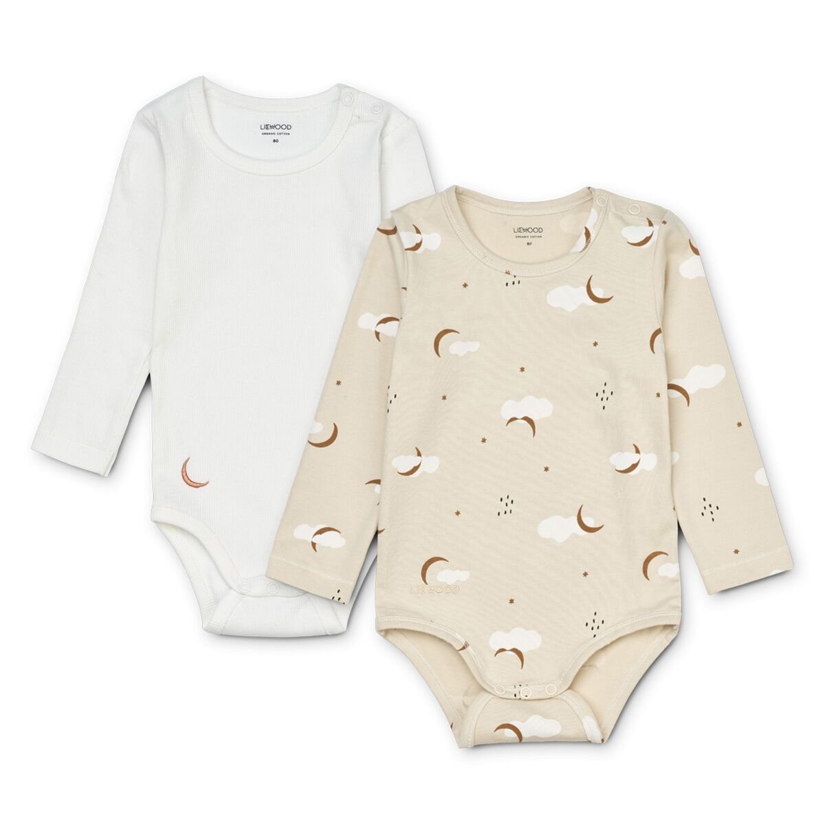 Liewood Baby-Body Yanni „Stargazer / Foggy mix“, 2er-Set, Gr. 74-92