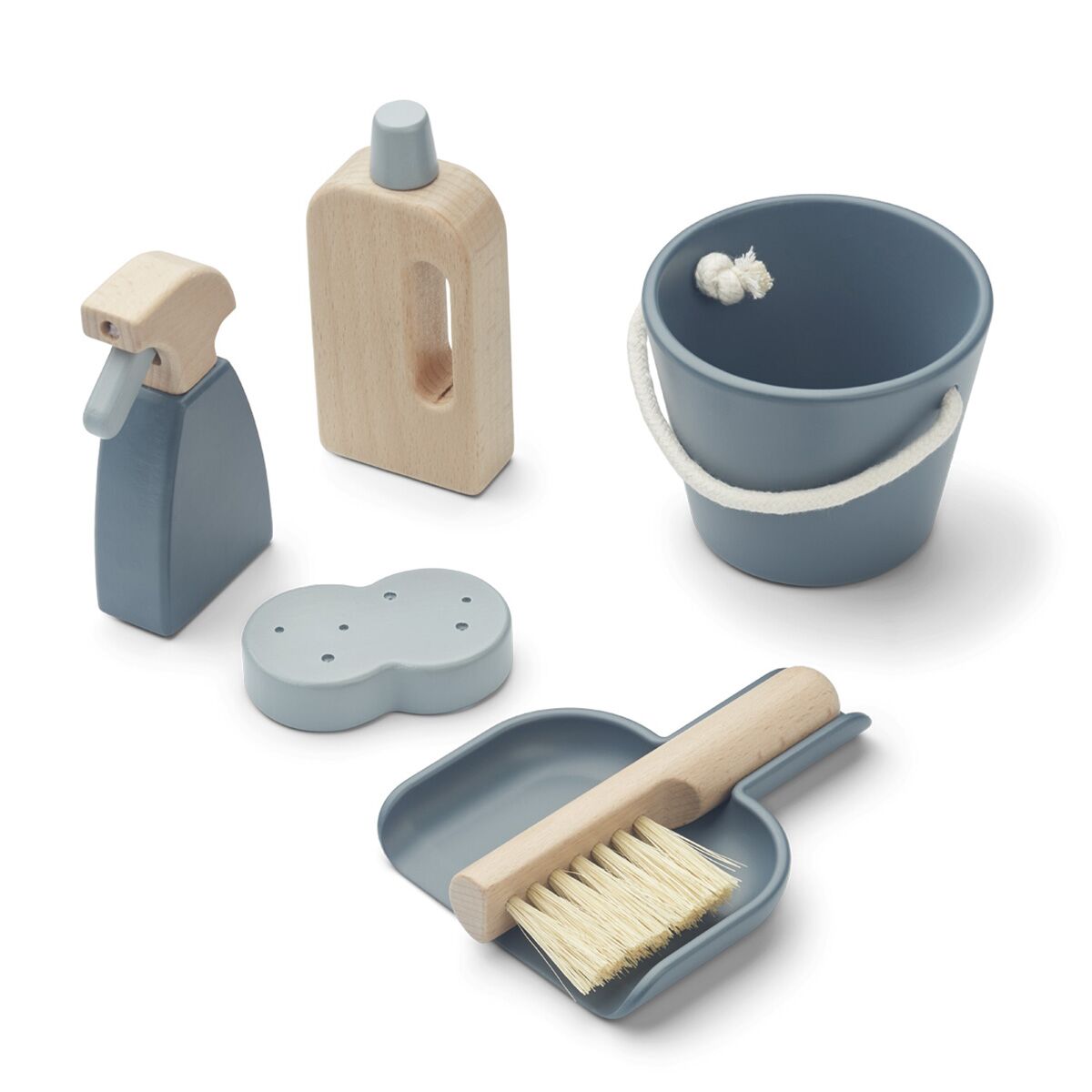 DELISTED Liewood Putzspielset Kimbie „Whale blue multi mix“, Buchenholz