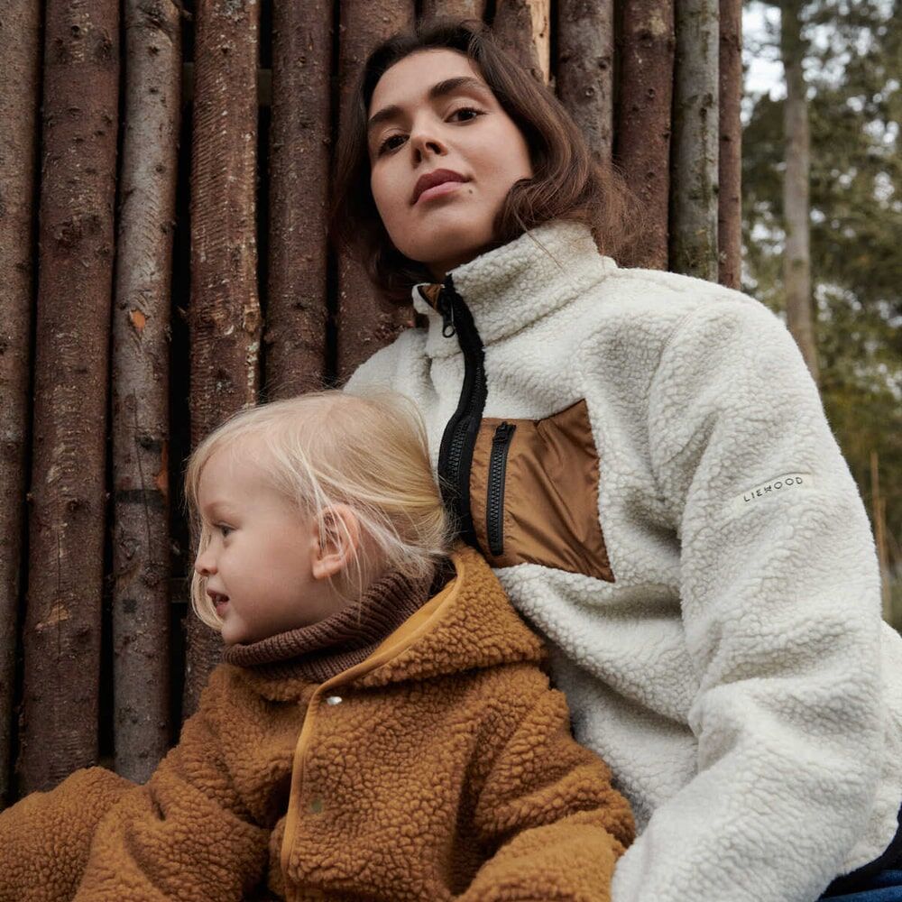 Liewood Fraser Baby-Overall „Mega leo / Oat mix“, Teddystoff, Gr. 62-74 – Bild 7