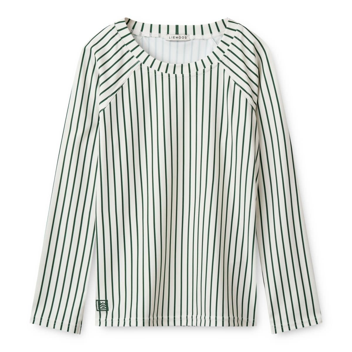 Liewood Noah swim tee_LW17607_1276_Stripe Garden green_Creme de la creme_1-23_1