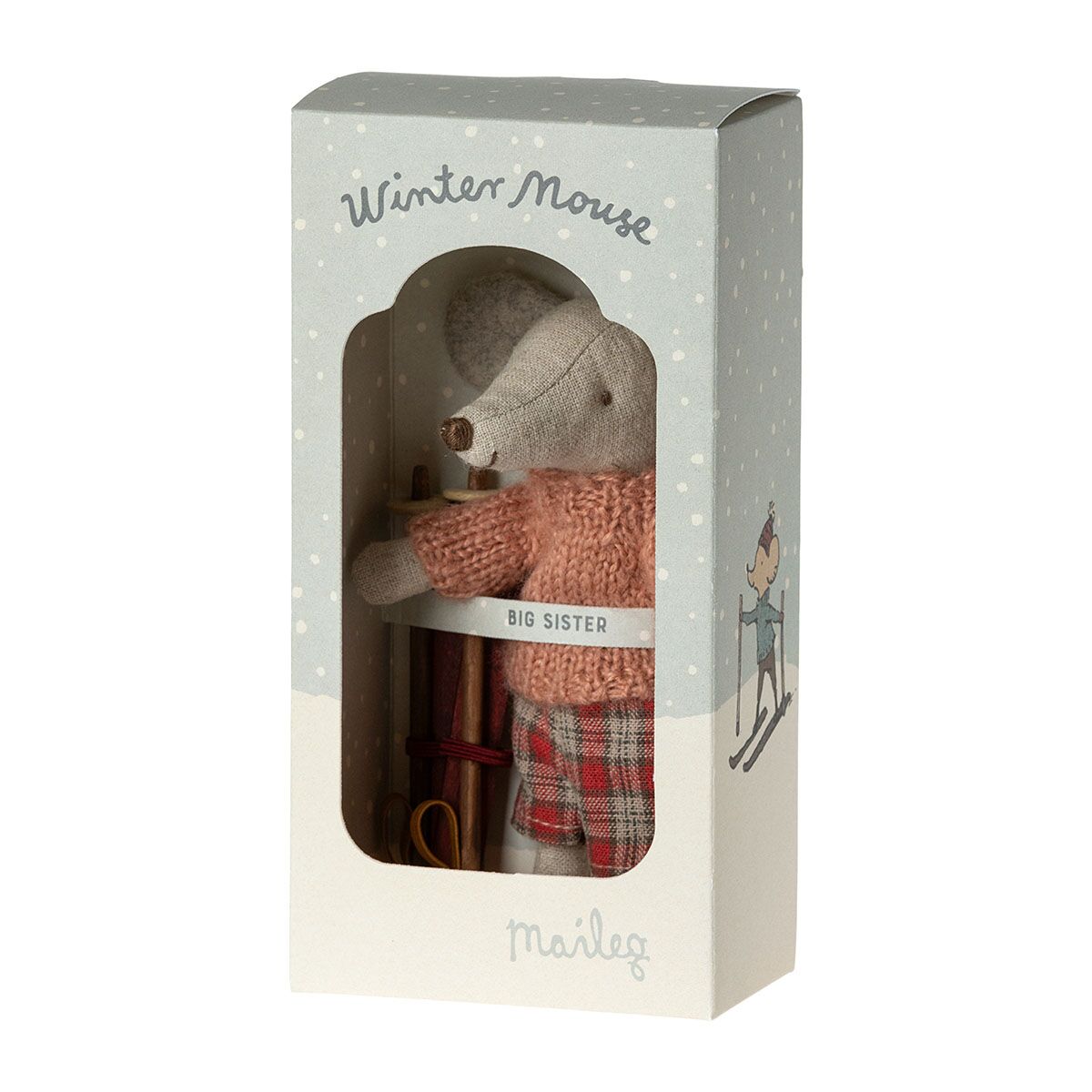 Maileg Große Schwester Wintermaus mit Ski, H13cm – Bild 3