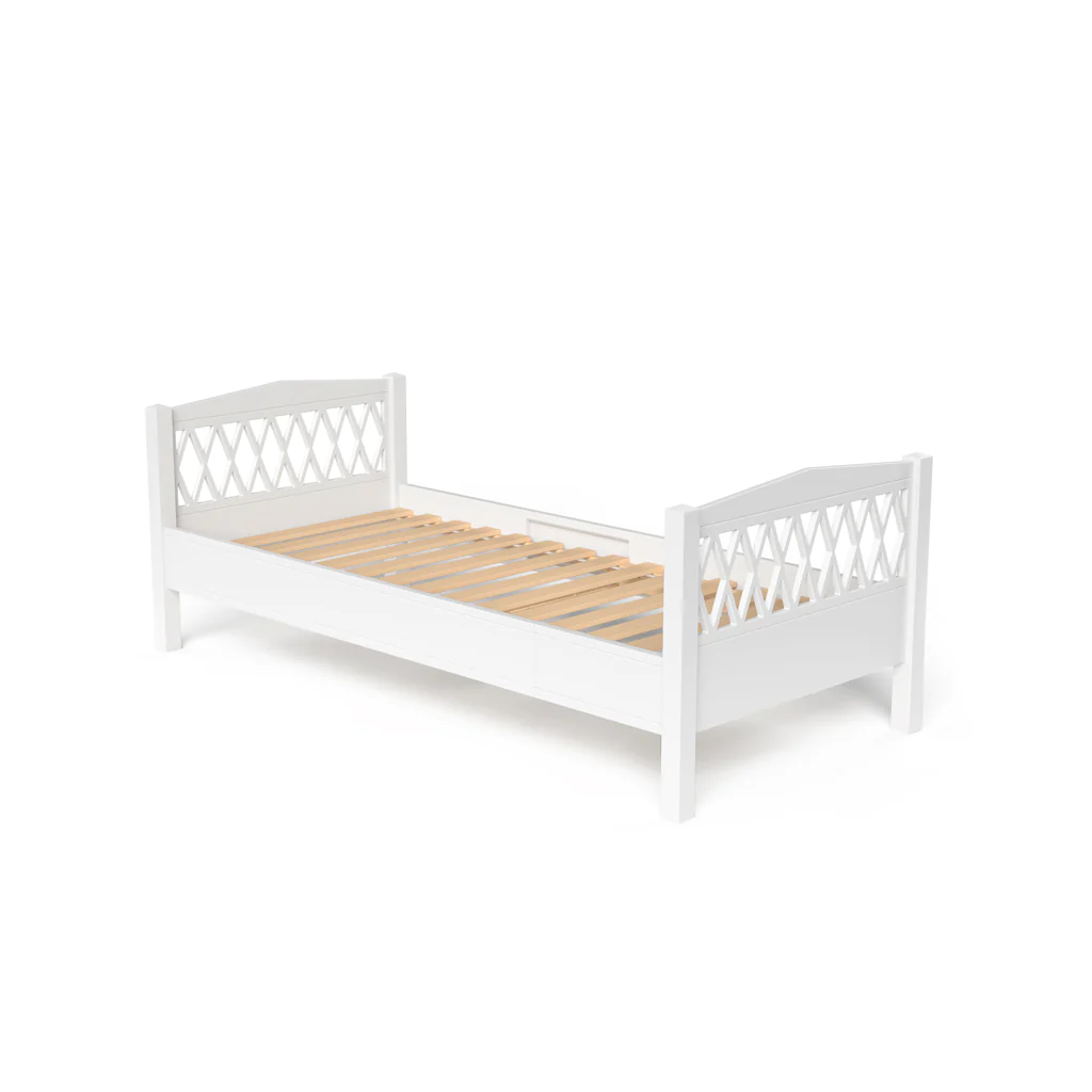 Cam Cam Juniorbett Harlekin „Weiß“, ausziehbar, 160/200x90cm – Bild 4