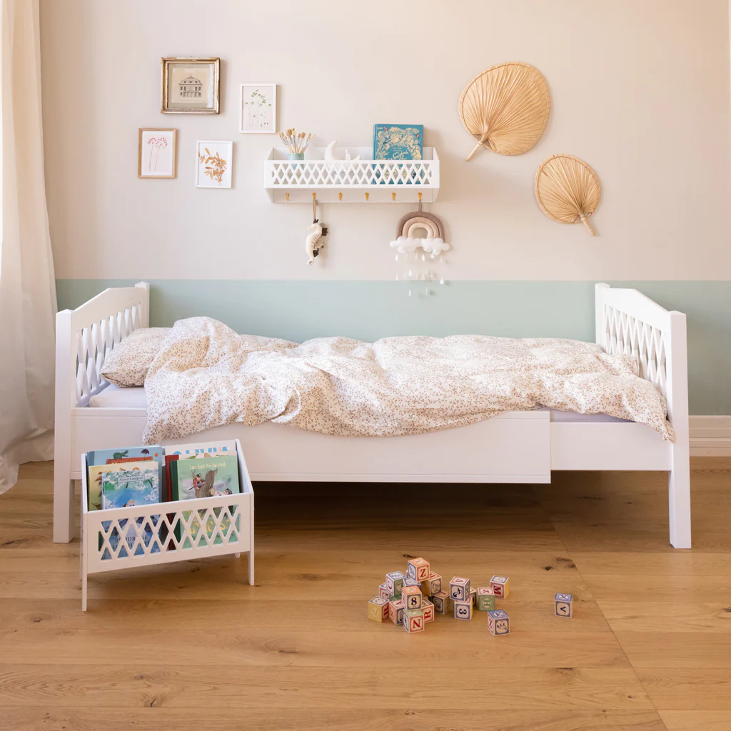 Cam Cam Juniorbett Harlekin „Weiß“, ausziehbar, 160/200x90cm – Bild 6