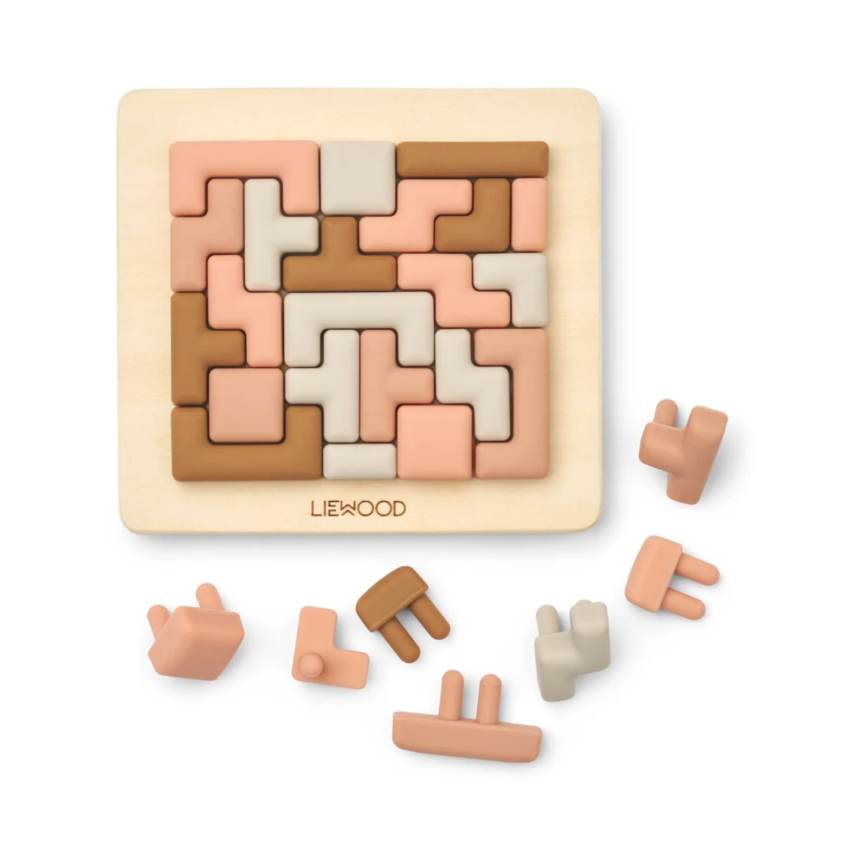 Liewood Steckpuzzle Lonzo „Tuscany rose multi mix“, Holz / Silikon, 28-teilig