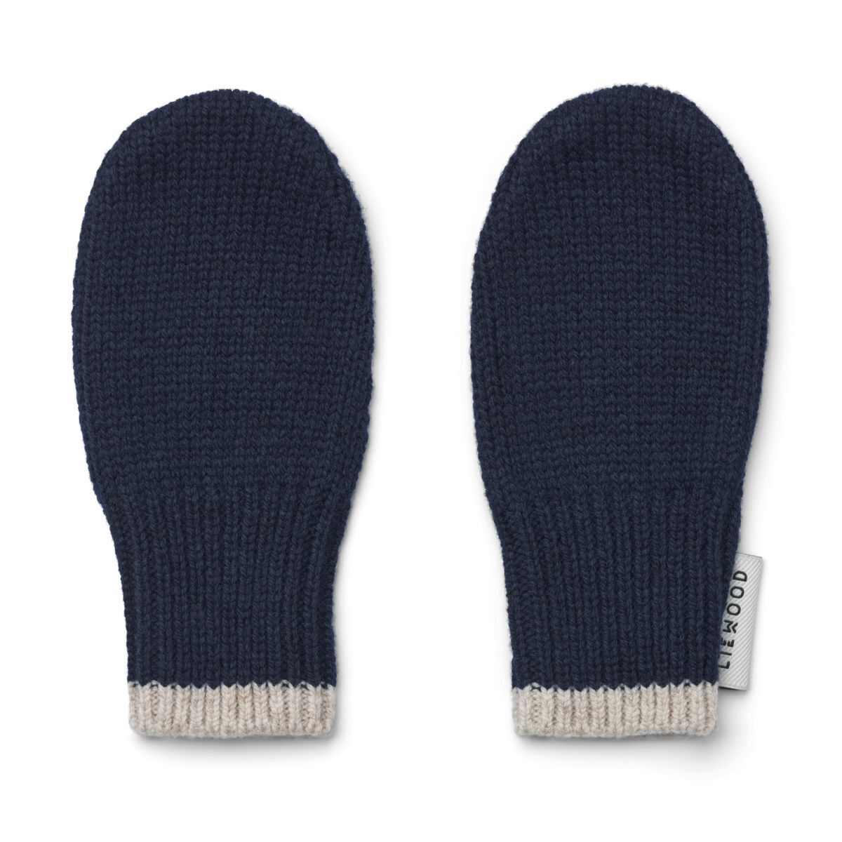 Liewood Baby-Fäustlinge Pipi aus Merionwolle „Classic navy / Sandy melange“, 0-12M, OEKO-TEX®