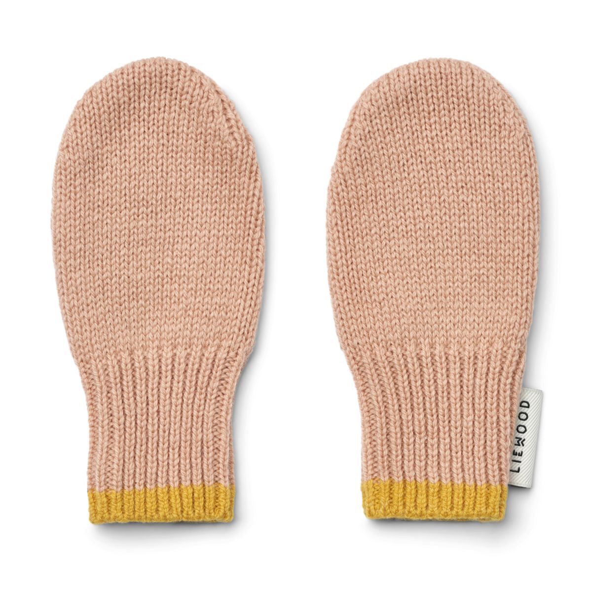 Liewood Baby-Fäustlinge Pipi aus Merionwolle „Tuscany rose / Lemon flake“, 0-12M, OEKO-TEX®