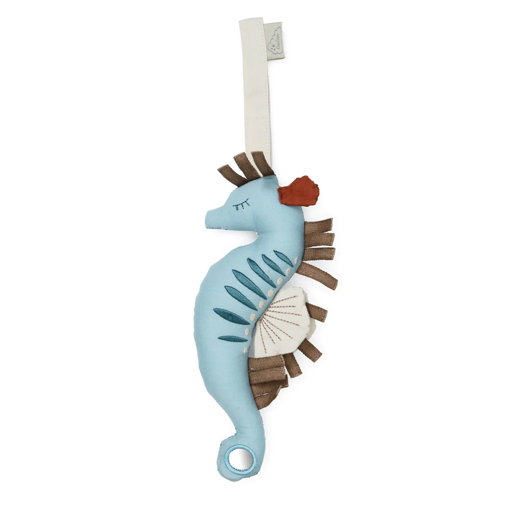 Cam Cam Activity-Spielzeug Seepferdchen „Sand / Blue“, OCS, 20x9cm