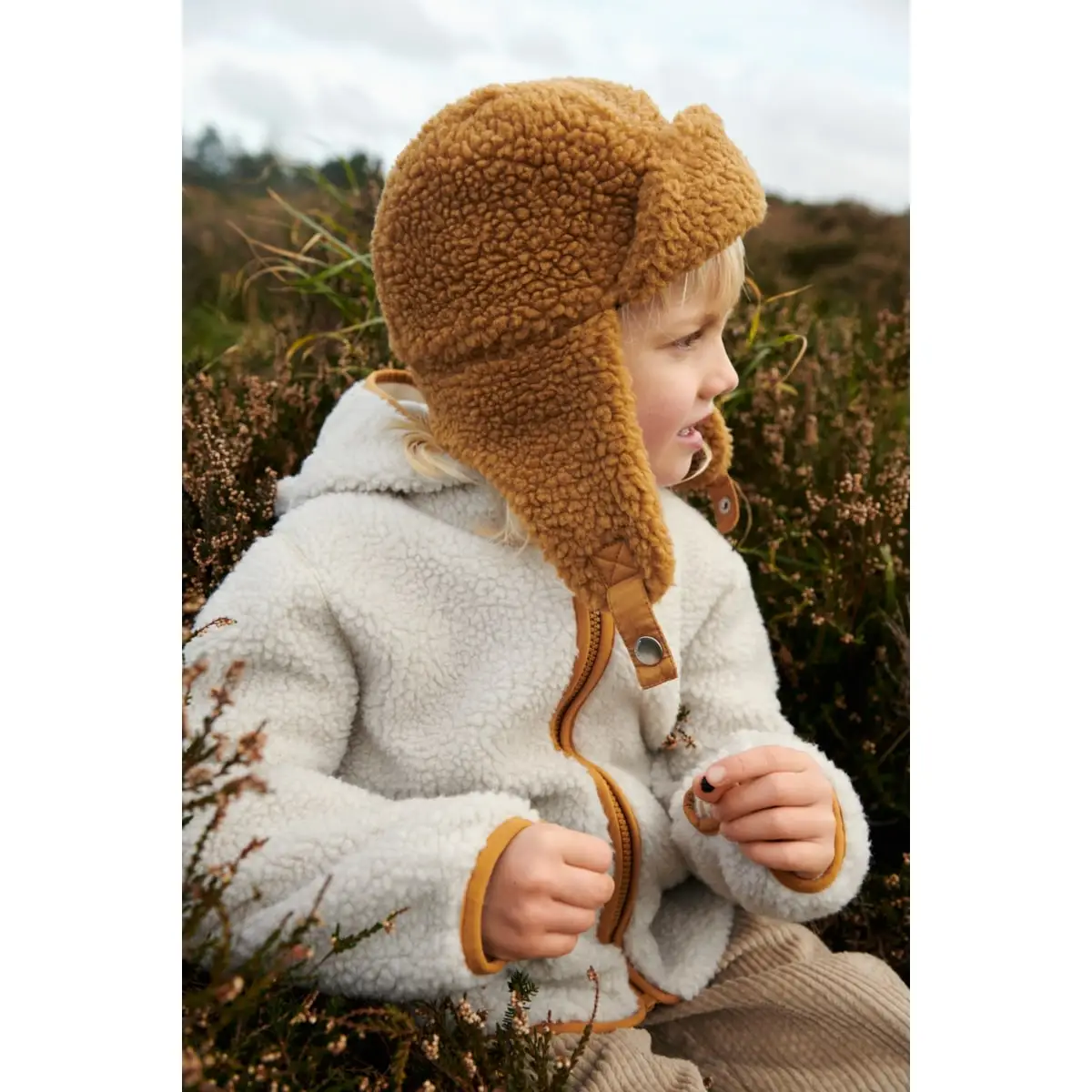 Liewood Mara Sherpa Jacke mit Kapuze und Ohren „Dino / Nebelgrau embroidery“, Gr. 80-104 – Bild 6
