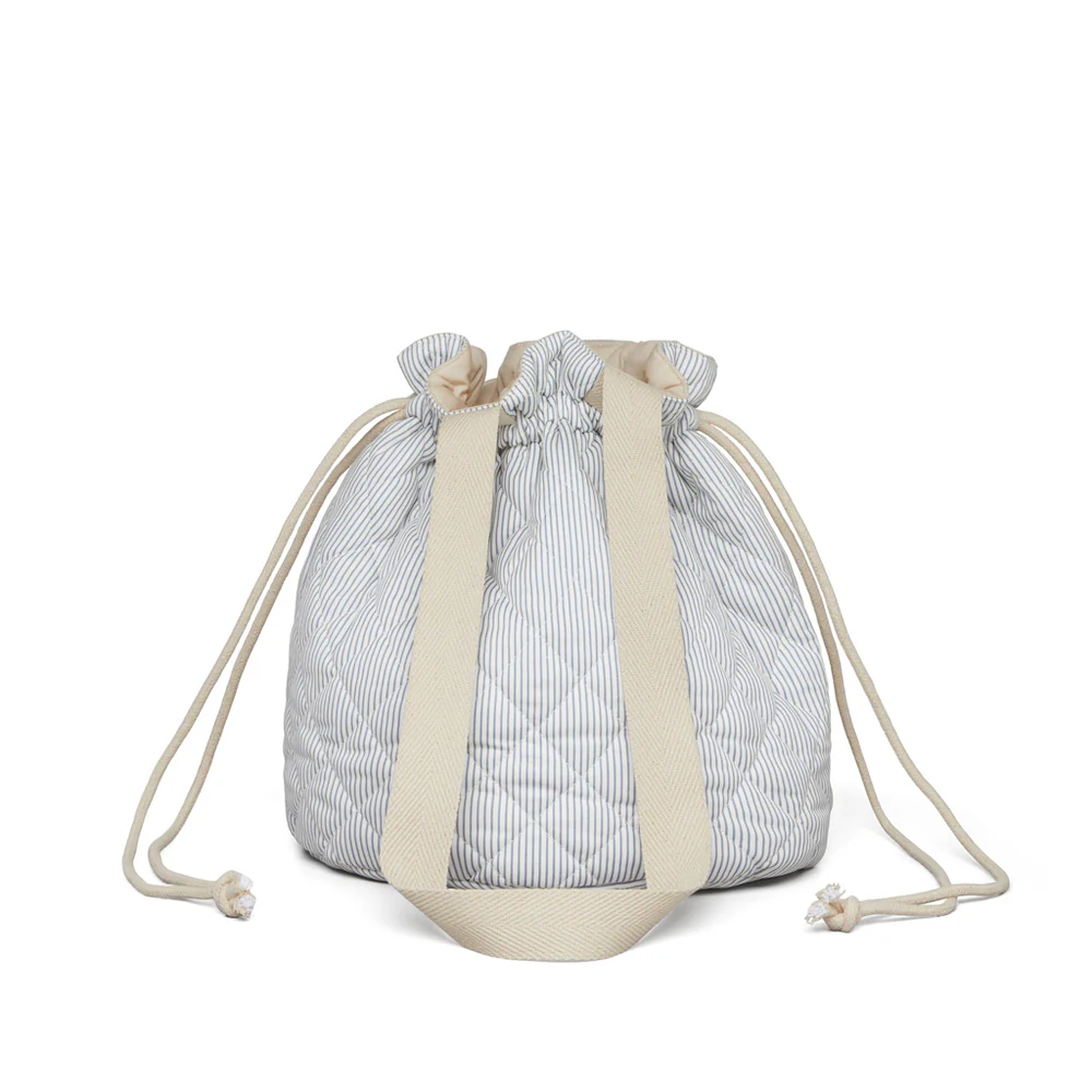 Cam Cam Stoffbeutel / Handarbeitstasche „Classic Stripes Blue“, GOTS, 26x26x31cm