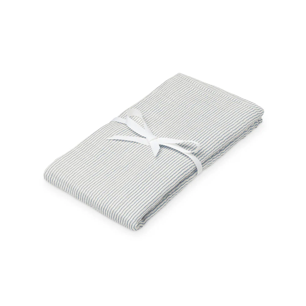 Cam Cam Wickeltuch „Classic Stripes Blue“, GOTS, 120x120cm