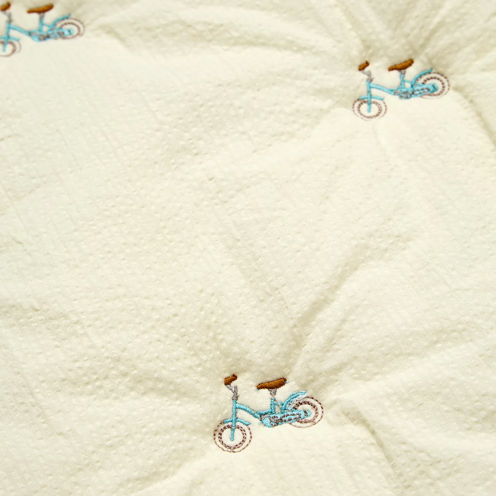 Cam Cam Decke „ Bicycles“, bestickt, OCS, 120x90cm