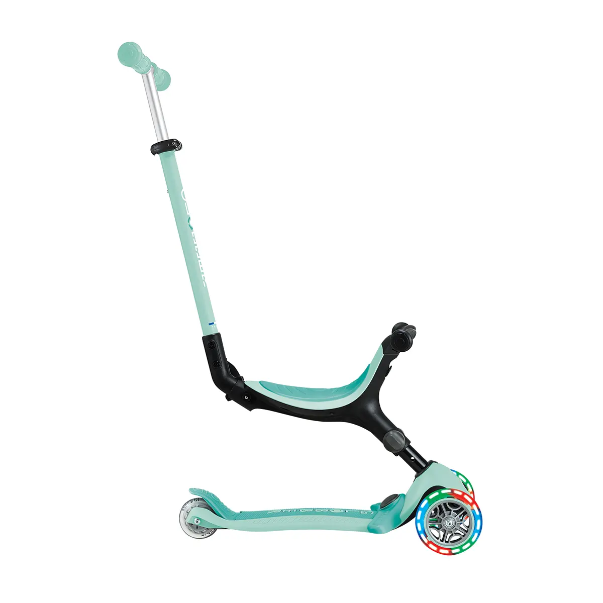 Globber Roller Go-Up Active Lights mit Leuchtrollen – dark mint, 15M-3J