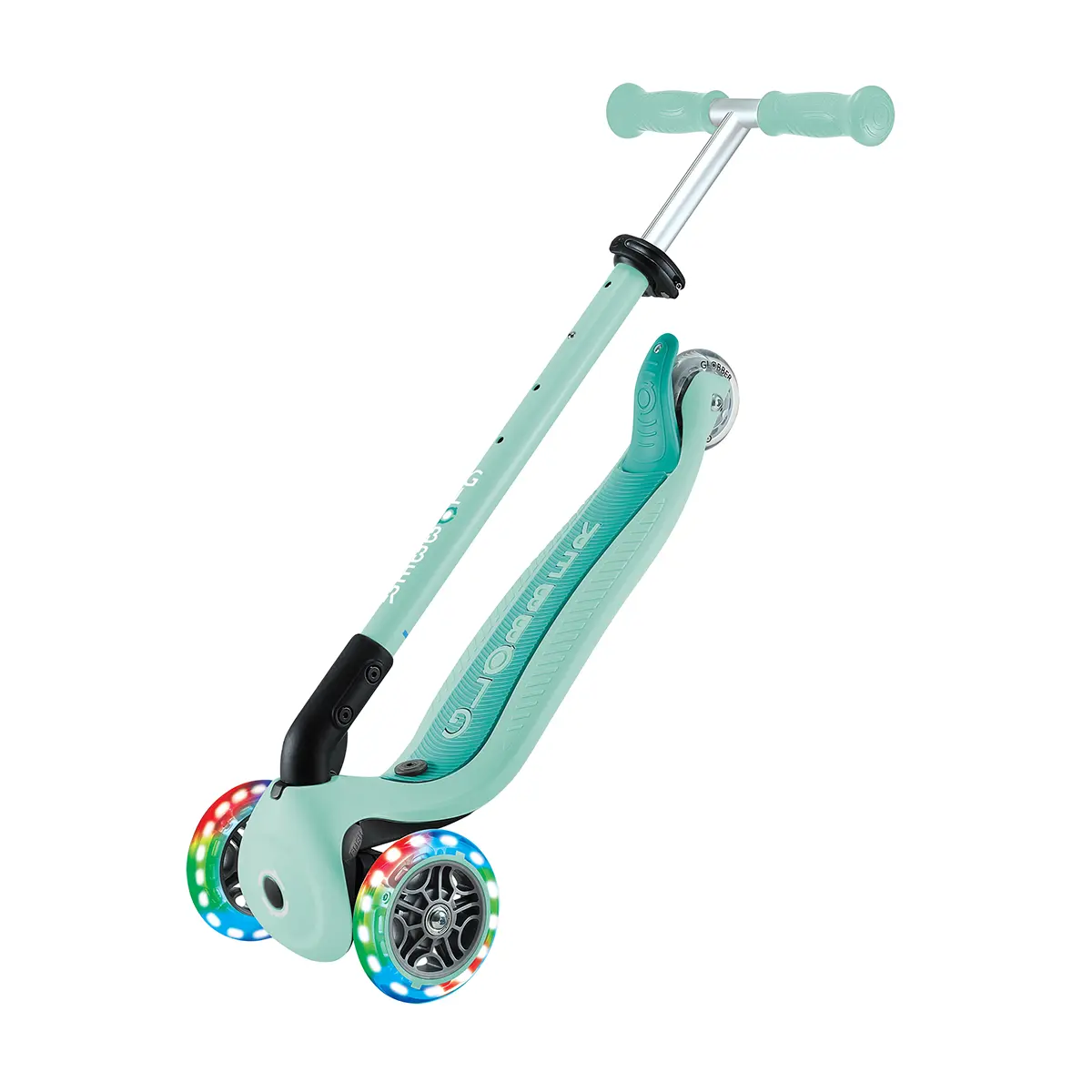 Globber Roller Go-Up Active Lights mit Leuchtrollen – dark mint, 15M-3J
