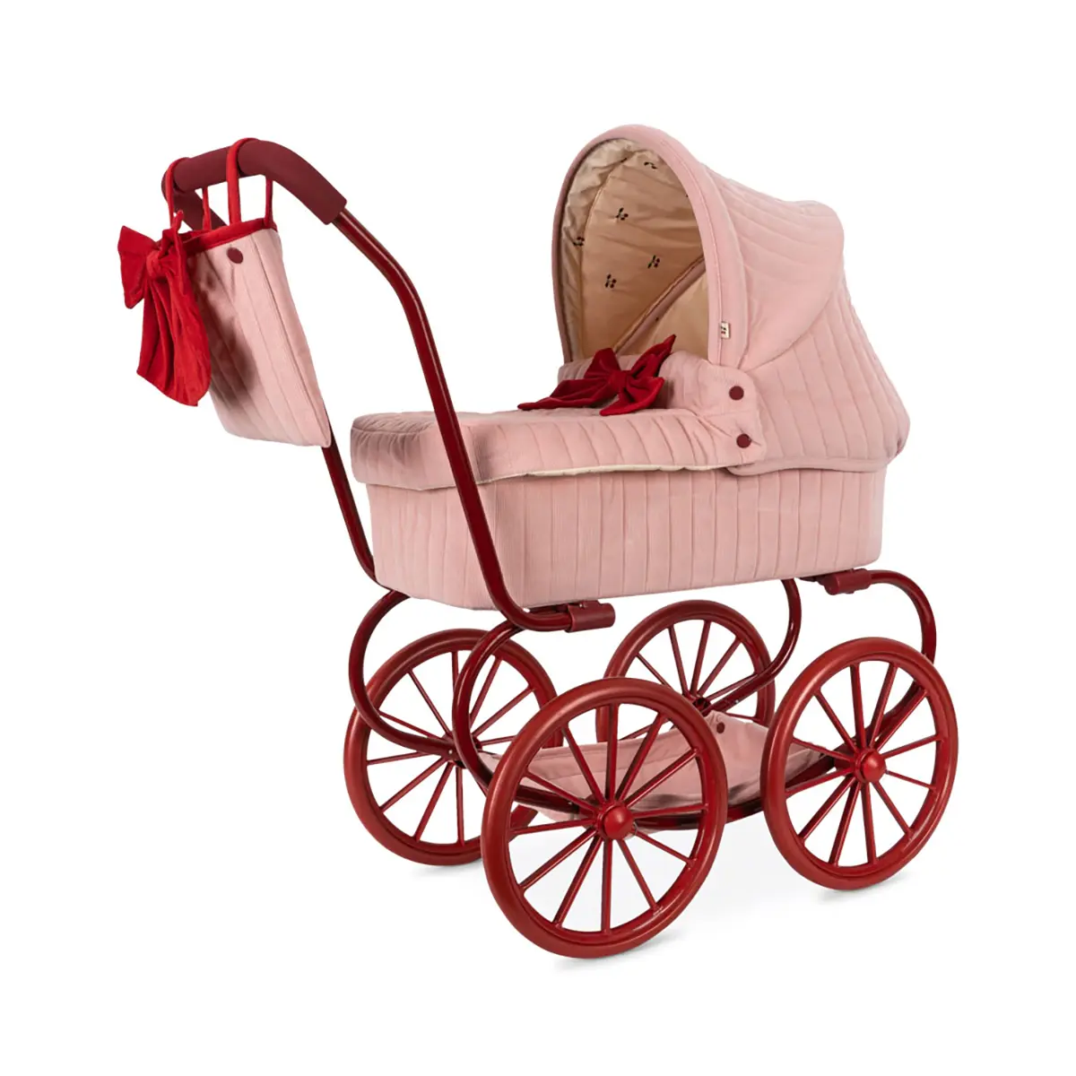 Konges Sløjd Minnie Puppenwagen Lulu „Strawberry Ice“, niedrige Version