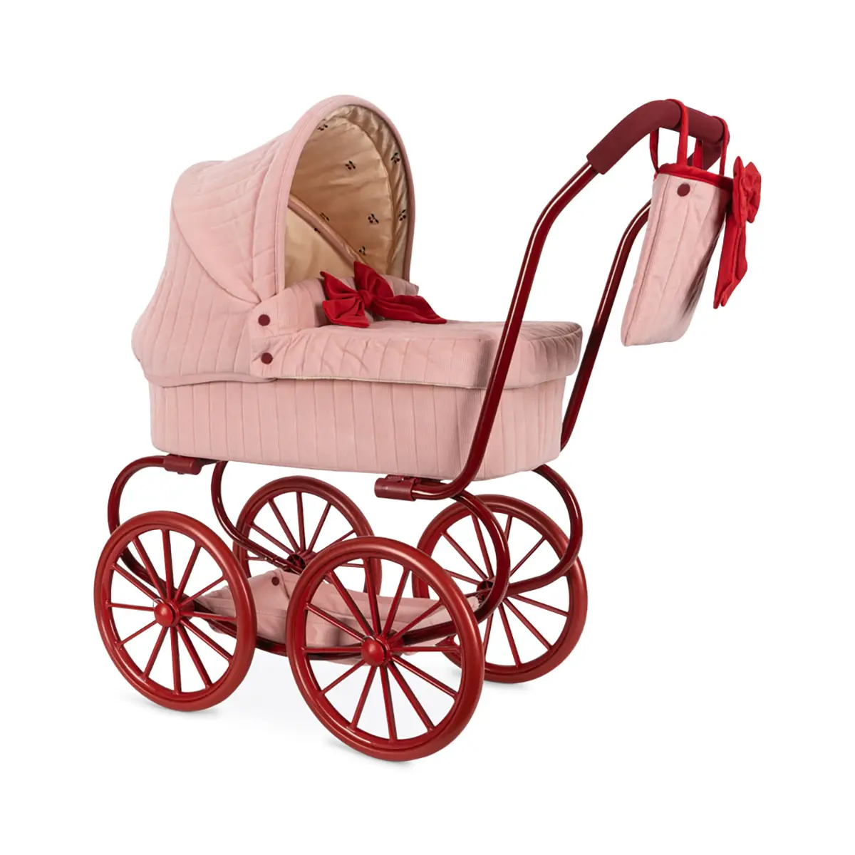 Konges Sløjd Minnie Puppenwagen Lulu „Strawberry Ice“, niedrige Version