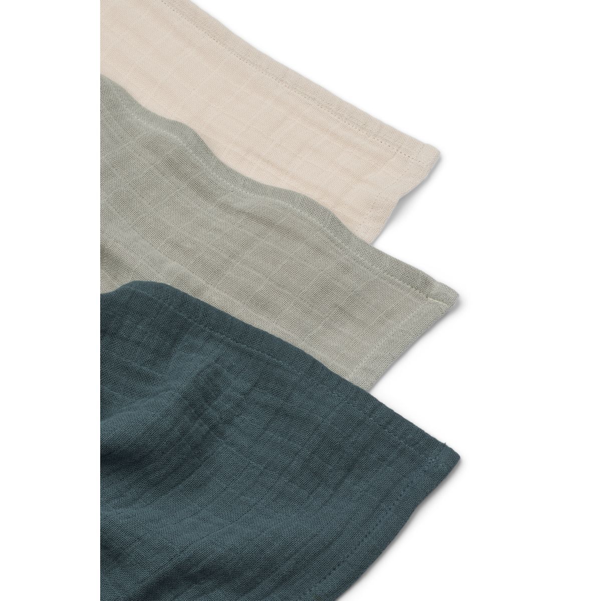 Liewood Lewis Mulltuch „Dove blue mix“, Musselin, 3er-Set, 65x65cm