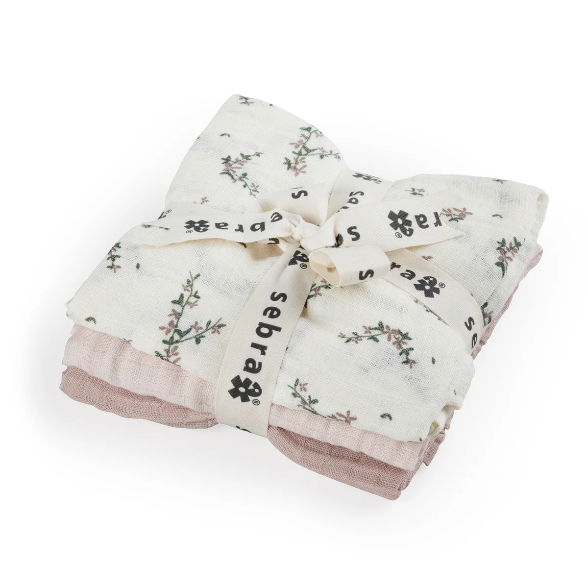 Sebra Spucktücher „Powder blossom“, 3er Set