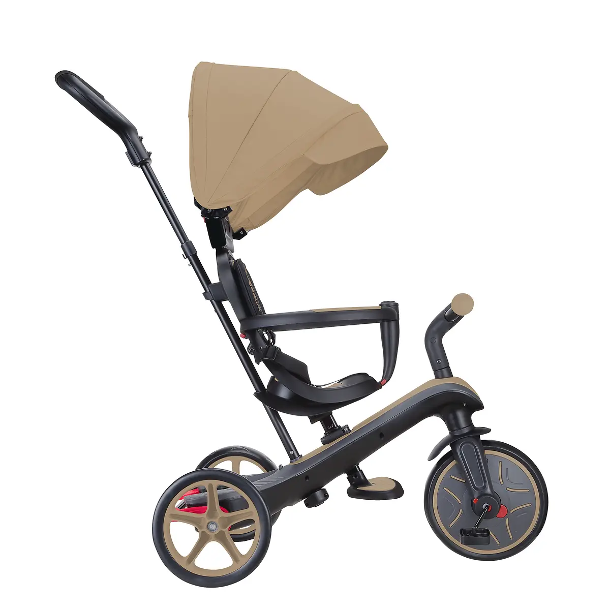 Globber Trike Explorer 4-in-1 – Sand, 10M-5J, mitwachsendes Dreirad (neue Version)