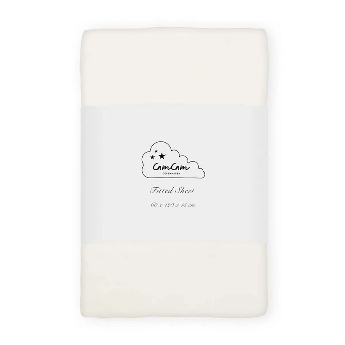 Cam Cam Spannbettlaken „Off White“, 60x120x15cm, GOTS