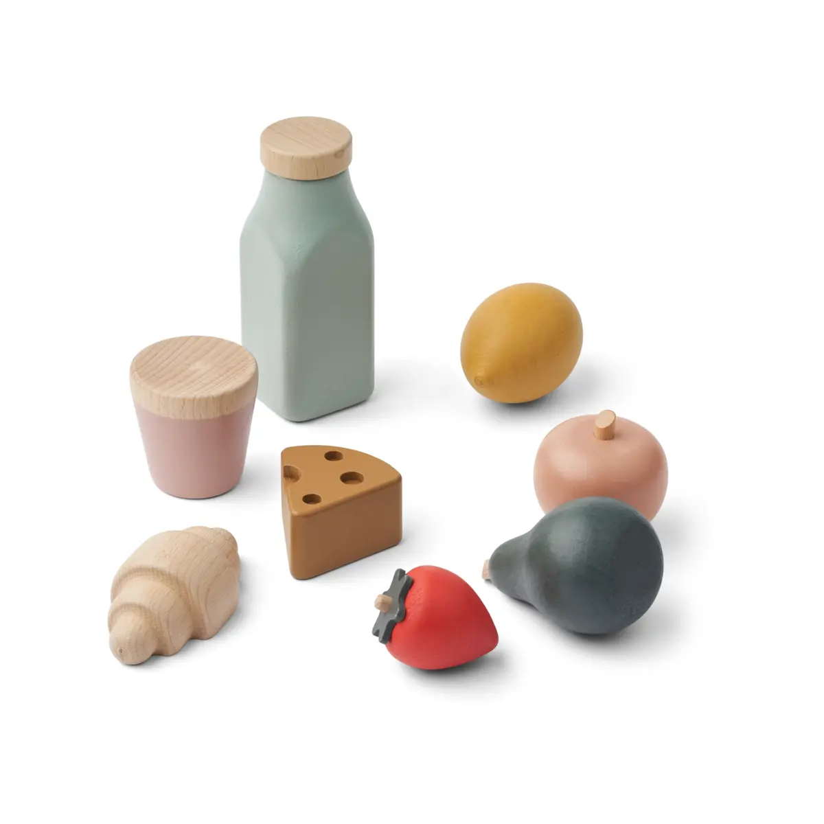 Liewood Holz-Spiellebensmittel-Set Florin „Sandy multi mix“, Buchenholz