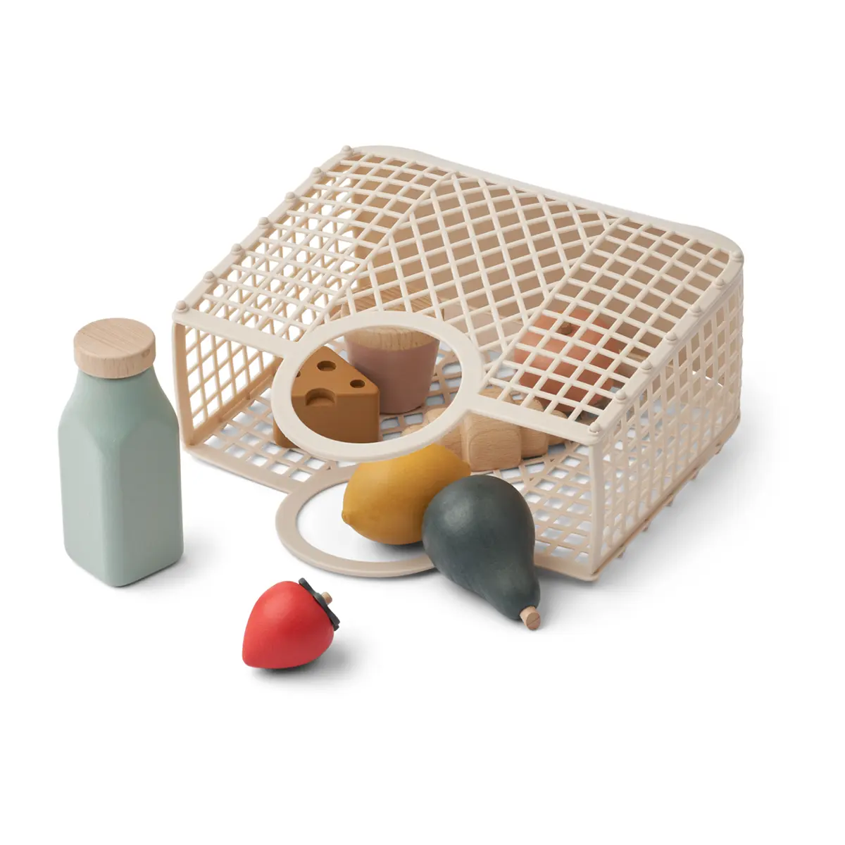 Liewood Holz-Spiellebensmittel-Set Florin „Sandy multi mix“, Buchenholz