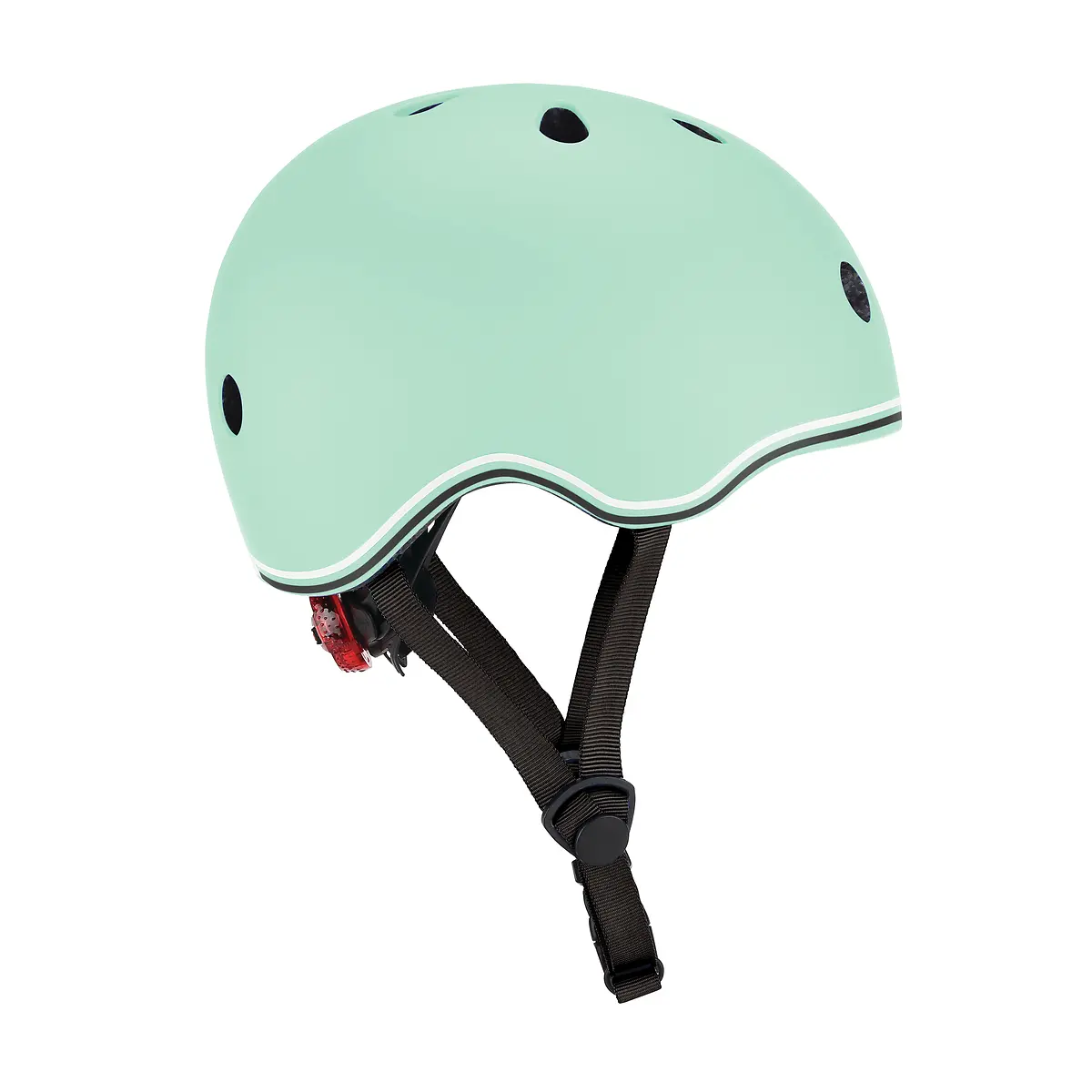Globber Kinderhelm GO-UP Lights, mint, Gr. XS/S, 45-51 cm, mit Rücklicht
