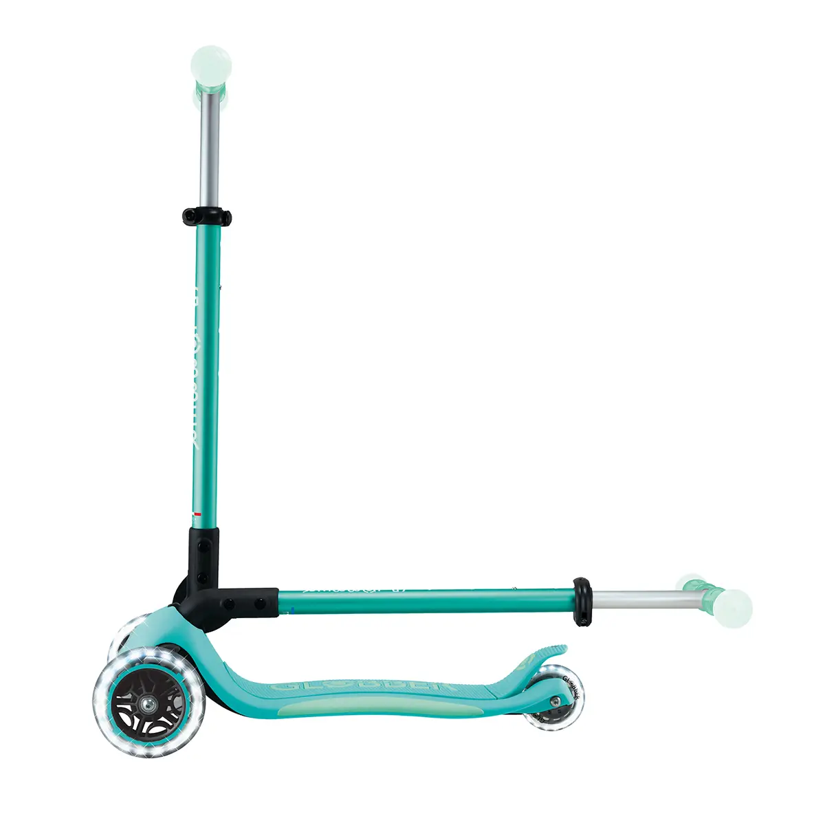 Globber Roller Elite Glow Lights mit Leuchtrollen – Dunkelmint, ab 3 Jahre