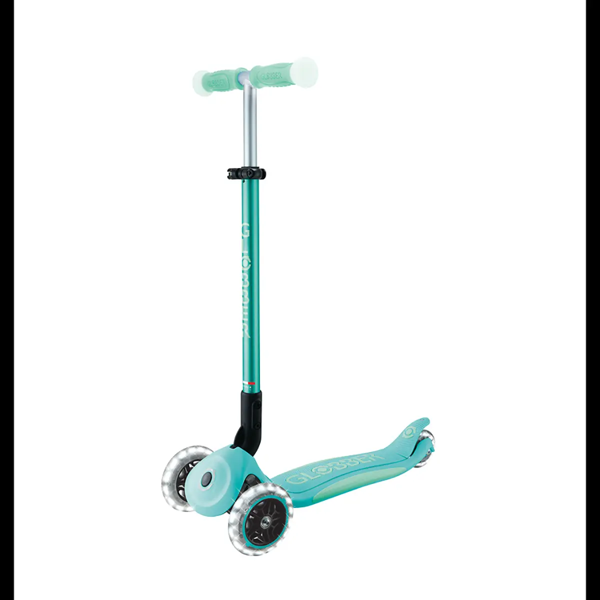 Globber Roller Elite Glow Lights mit Leuchtrollen – Dunkelmint, ab 3 Jahre
