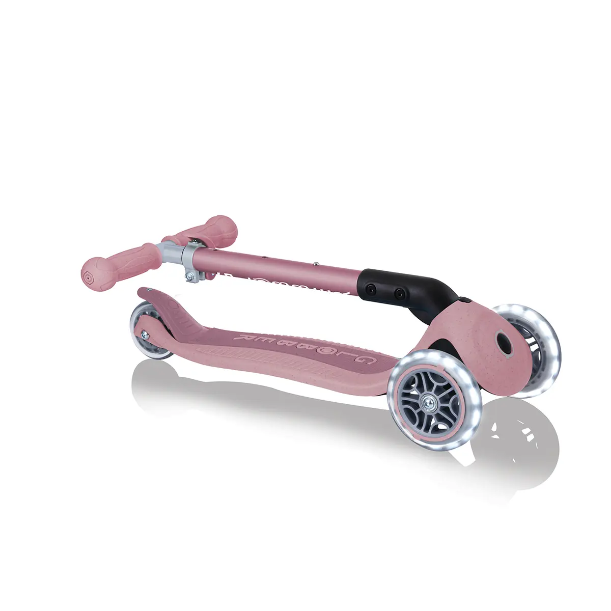Globber Roller Junior Foldable Lights ECO mit Leuchtrollen – Beere, 2-6 Jahre, Modell 2025