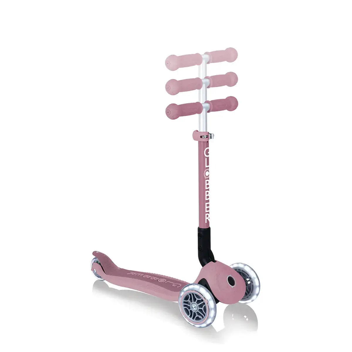 Globber Roller Junior Foldable Lights ECO mit Leuchtrollen – Beere, 2-6 Jahre, Modell 2025
