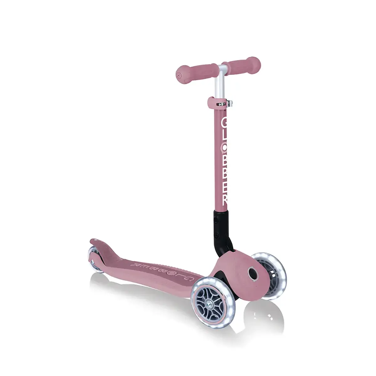 Globber Roller Junior Foldable Lights ECO mit Leuchtrollen – Beere, 2-6 Jahre, Modell 2025