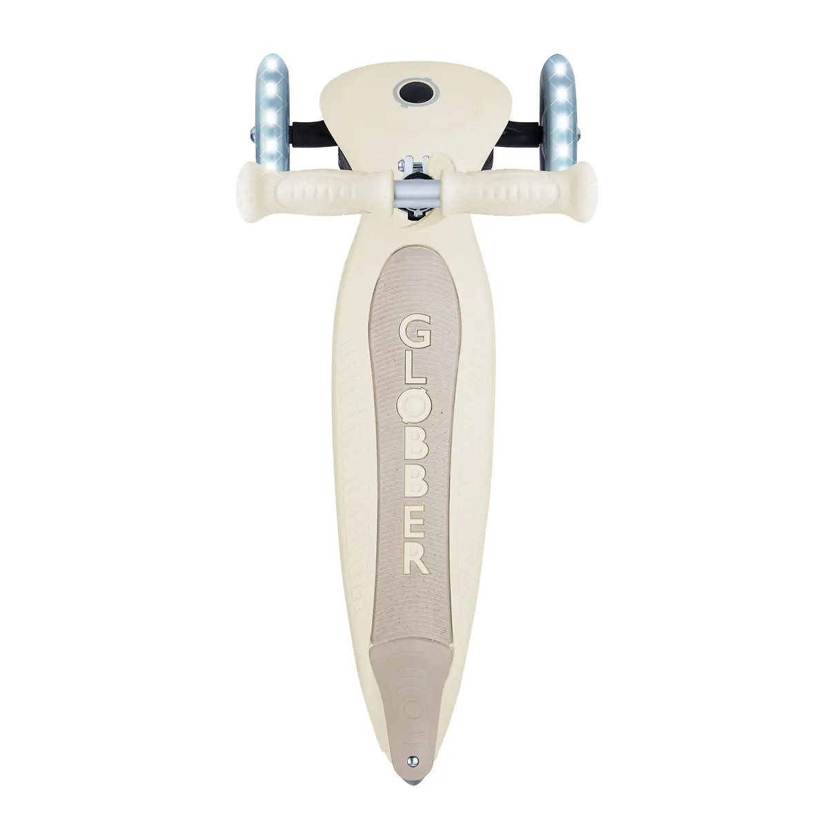 Globber Roller Junior Foldable Lights ECO mit Leuchtrollen – kokos weiß, 2-6 Jahre