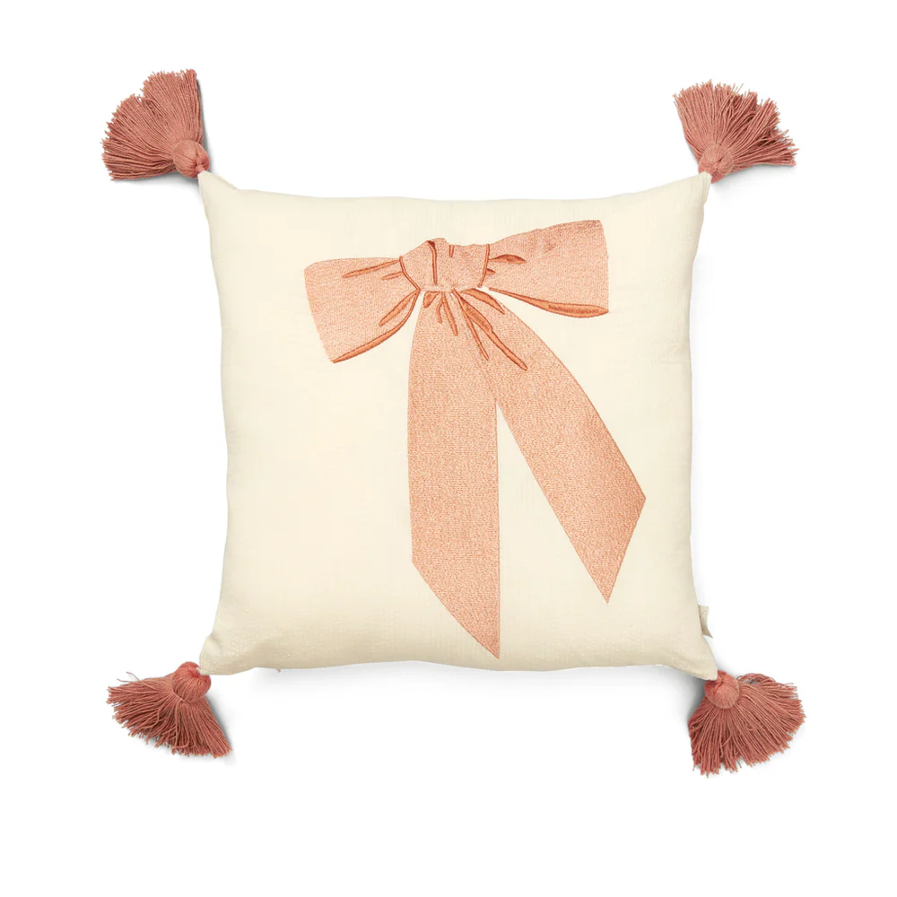 Cam Cam Kinder-Kissen „Bows“, bestickt, OCS, 35x35cm