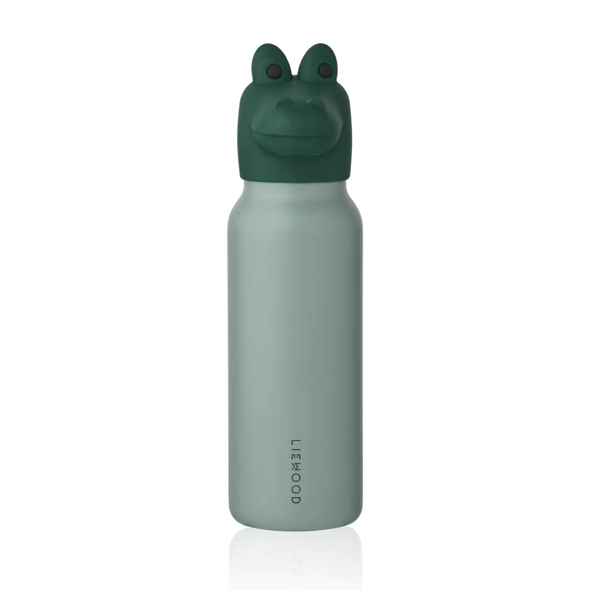 Liewood Falk Edelstahl Trinkflasche mit Tierdeckel „Krokodil Peppermint / Garden green" 350ml