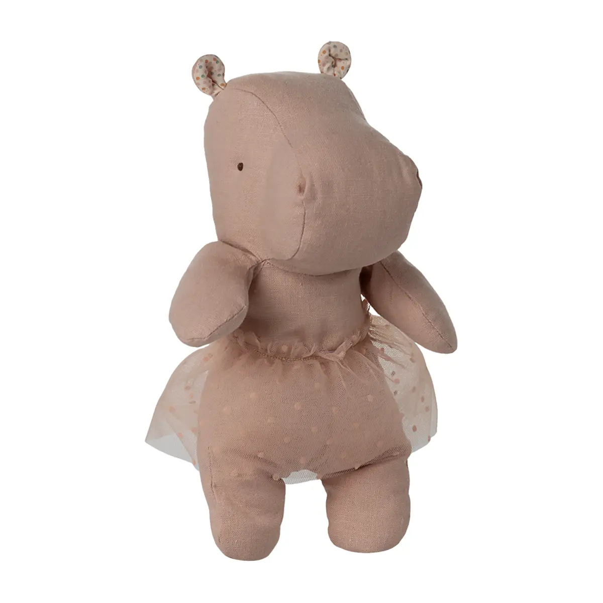 Maileg Safari- Friends, Nilpferd mit Rock, Klein - Rosa, H23cm