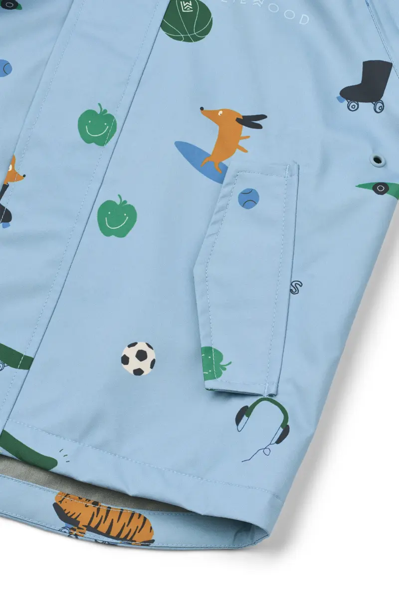 Liewood Softshell Regenbekleidungs-Set Pedia „Fun / Beach blue“