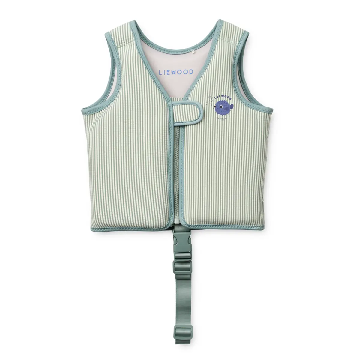 Liewood Dove Kinder-Schwimmweste „Peppermint / Sandy“ aus Seersucker