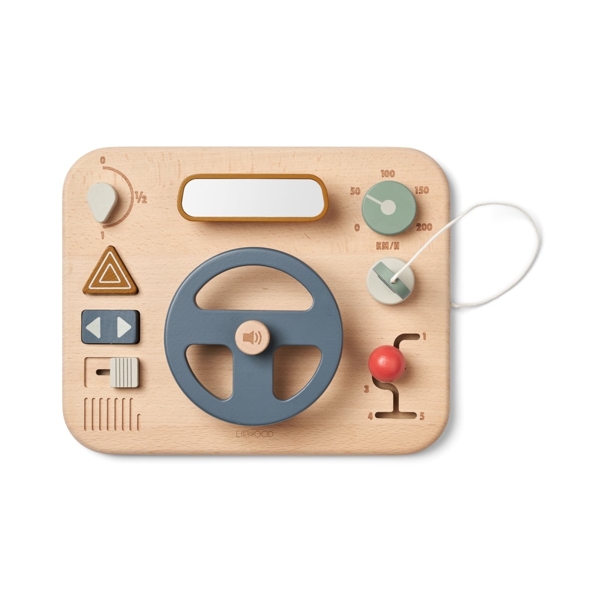 Liewood Aktivitätstafel Magnus „Faune green multi mix“, Holz, 32x26cm