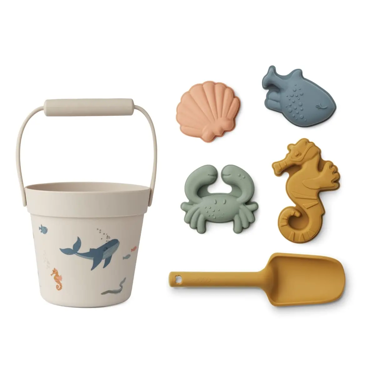 Liewood Dante Strand-Set „Peach / Sea shell“, Silikon, 6-teilig