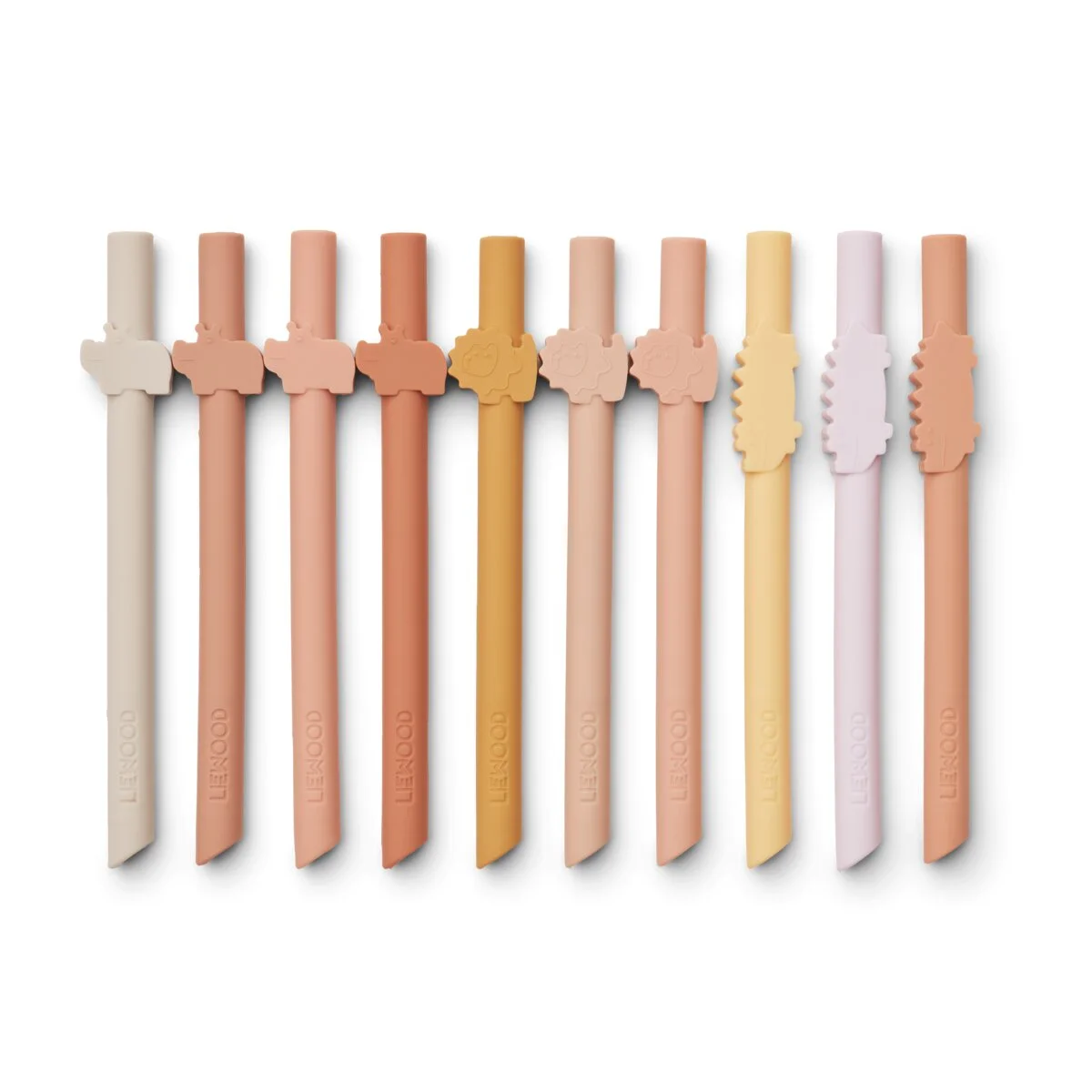 Liewood Badu Strohhalme „Rose multi mix“ aus Silikon, 10er-Set